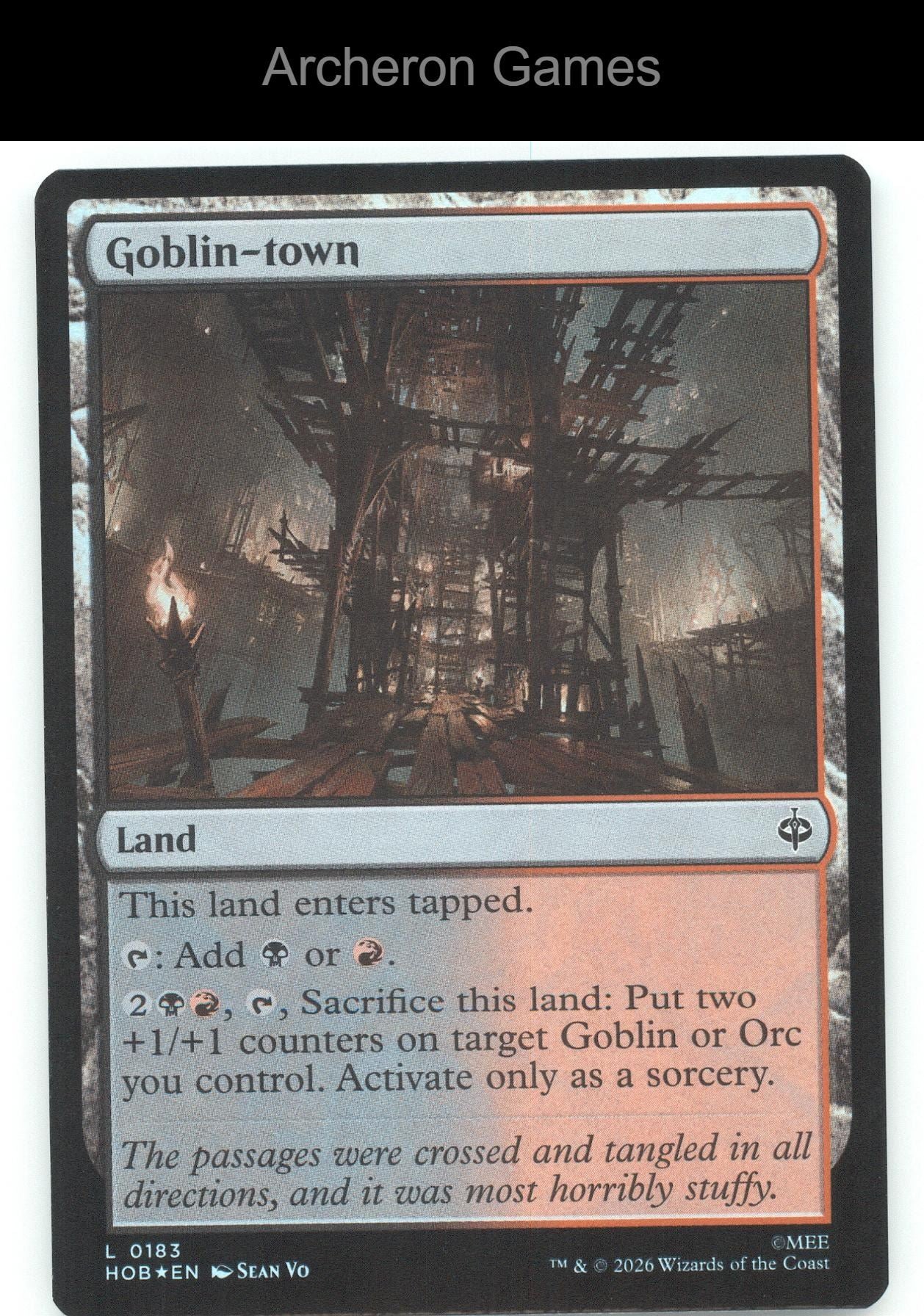 Goblin-town HOB 183 Land MTG Card The Hobbit
