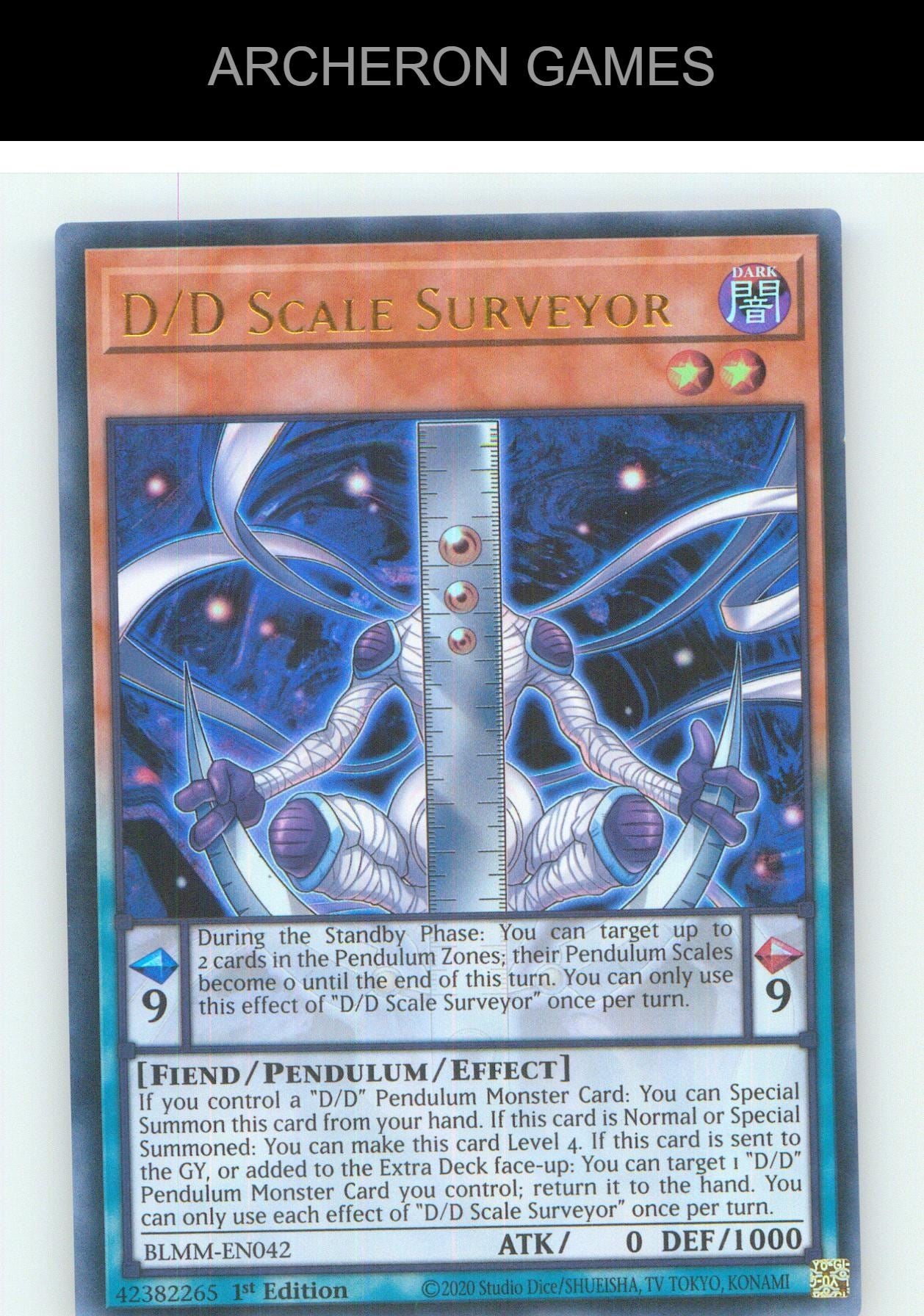 D/D Scale Surveyor UR YUGIOH Card 1st Edition