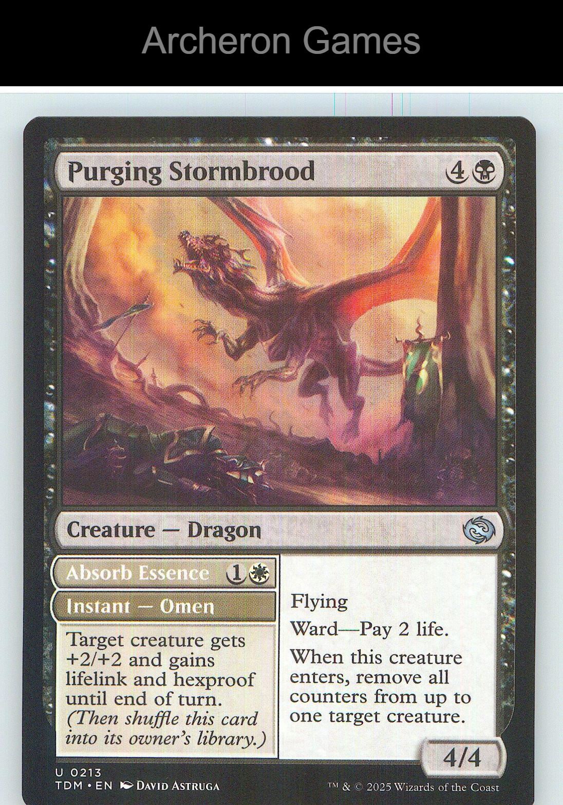Purging Stormbrood TDM 213 UC MTG Card NM/EX+