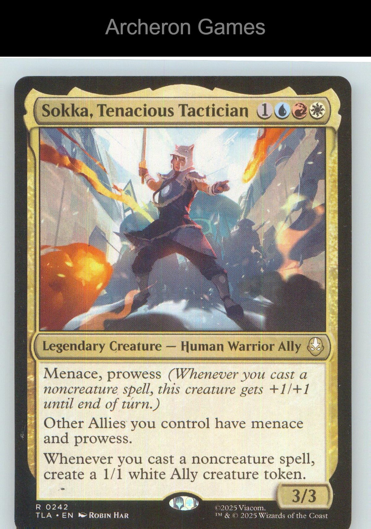 Sokka, Tenacious Tactician TLA 242 R MTG Card NM/EX+