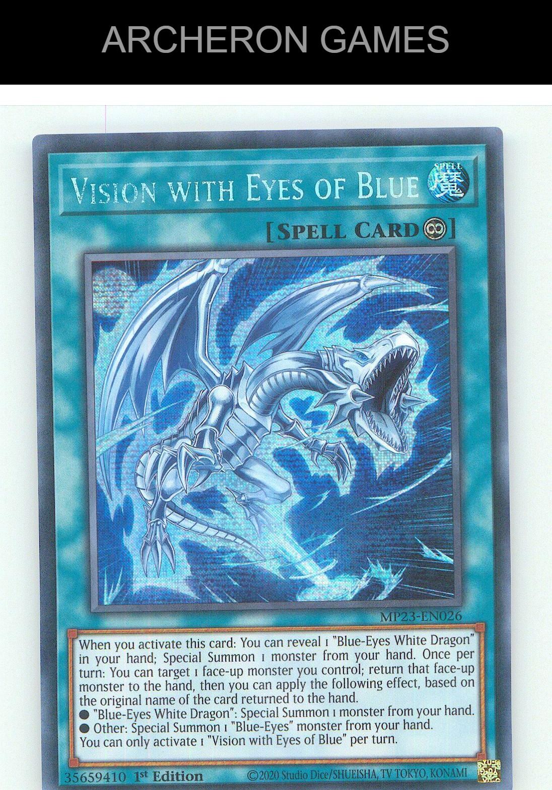 Vision with Eyes of Blue Prismatic Secret Rare YUGIOH Card 1st Edition