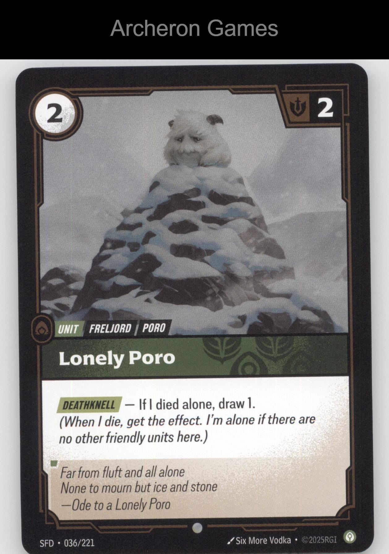 Lonely Poro SFD 036/221 C  Card Spiritforged