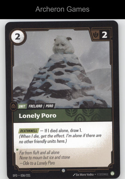 Lonely Poro SFD 036/221 C  Card Spiritforged