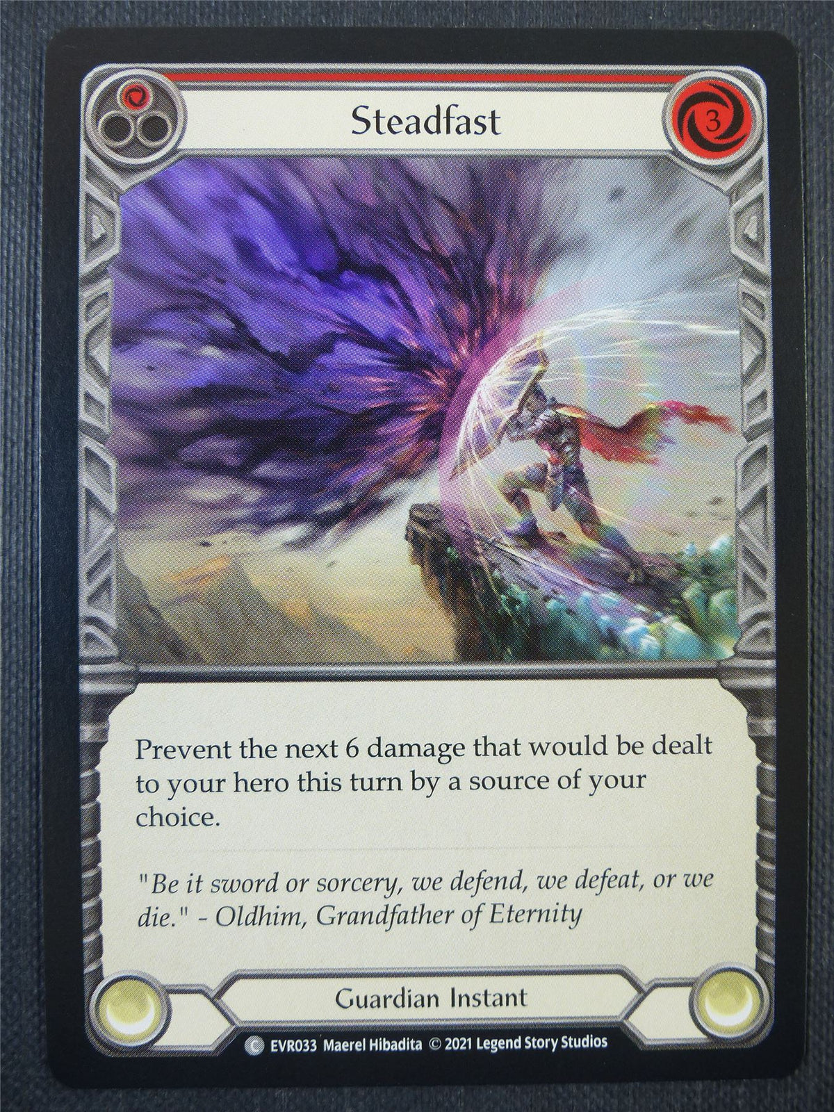 Steadfast Red - 1st ed Everfest - Flesh & Blood Card #6EO