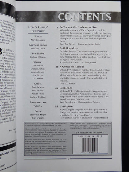Inferno! Tales of Fantasy and Adventure #22 - Workshop Black Library Publication #1O4