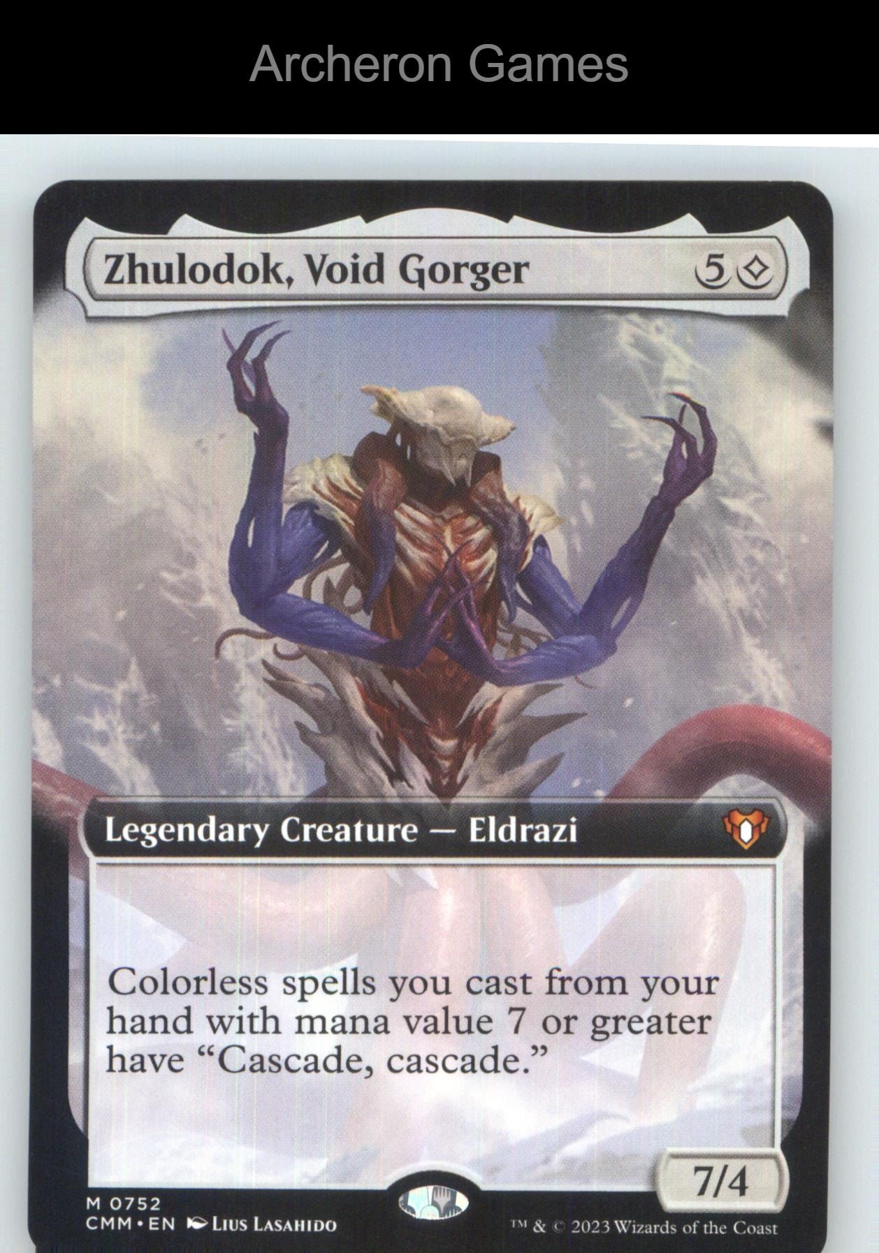 Zhulodok, Void Gorger (Extended Art) CMM 752 Mythic MTG Card NM/EX+