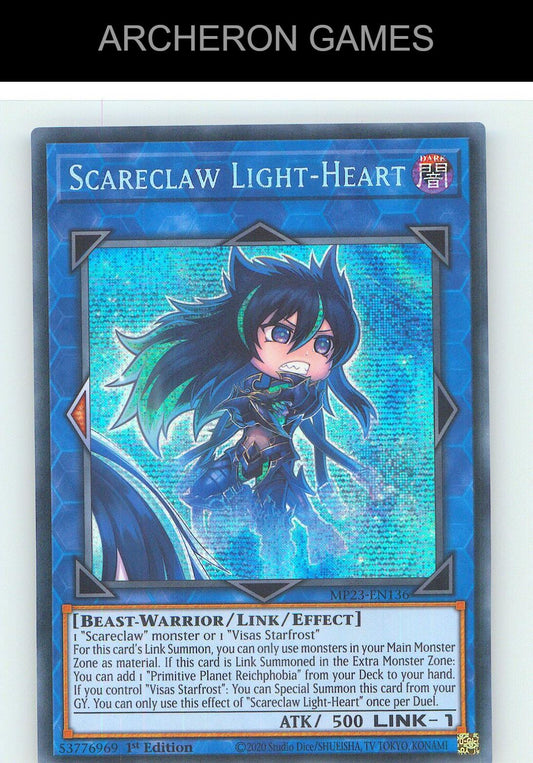 Scareclaw Light-Heart Prismatic Secret Rare YUGIOH Card 1st Edition