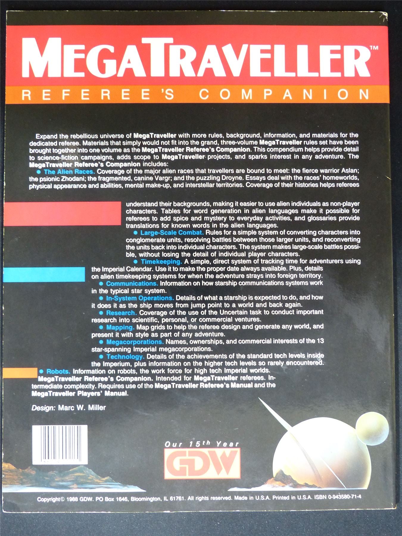 MegaTraveller Referee's Companion - GDW Roleplaying Booklet #2RE