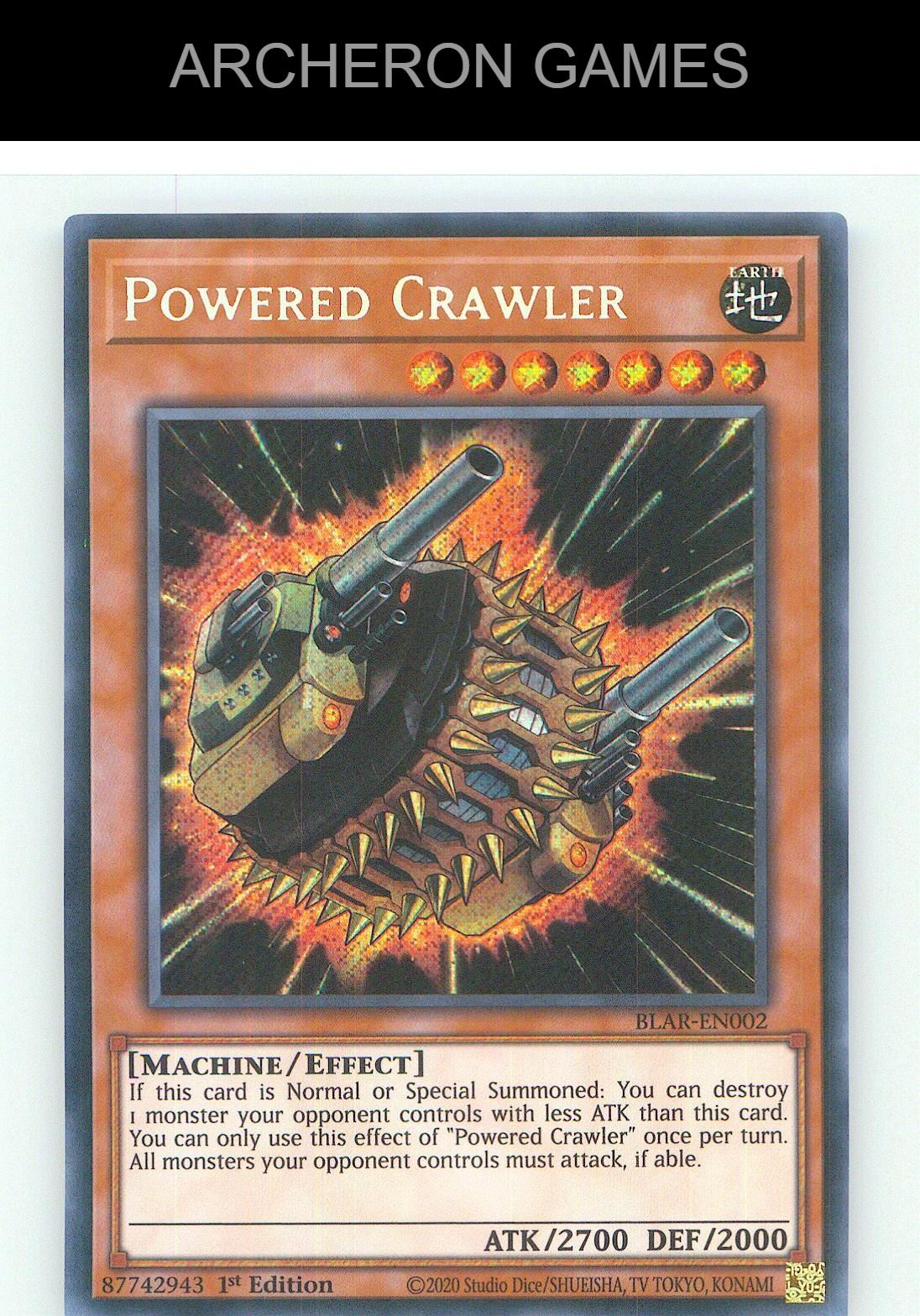 Powered Crawler SEC YUGIOH Card 1st Edition