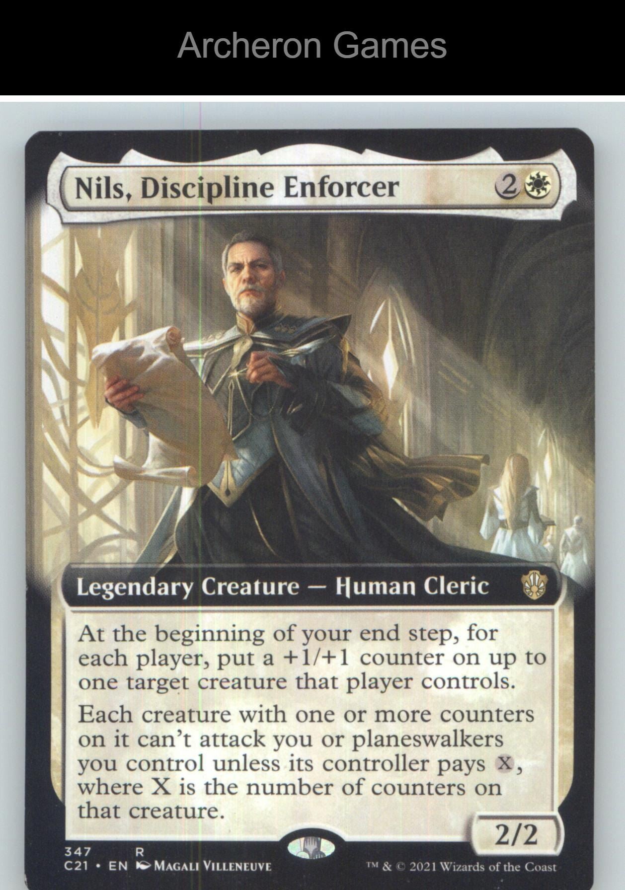Nils, Discipline Enforcer (Extended Art) C21 347 R MTG Card NM/EX+
