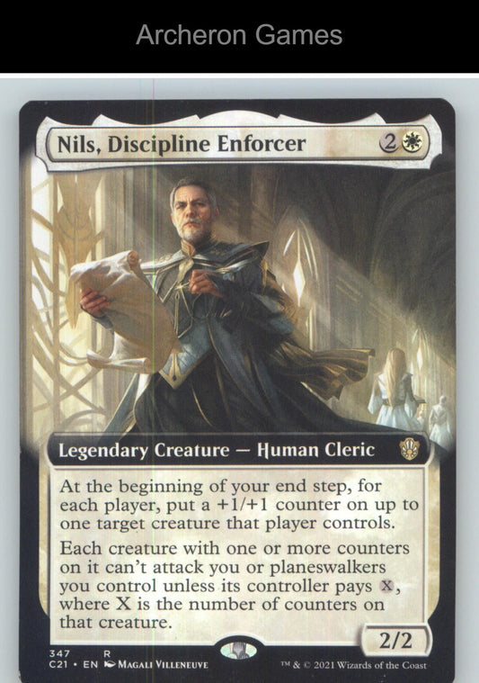 Nils, Discipline Enforcer (Extended Art) C21 347 R MTG Card NM/EX+