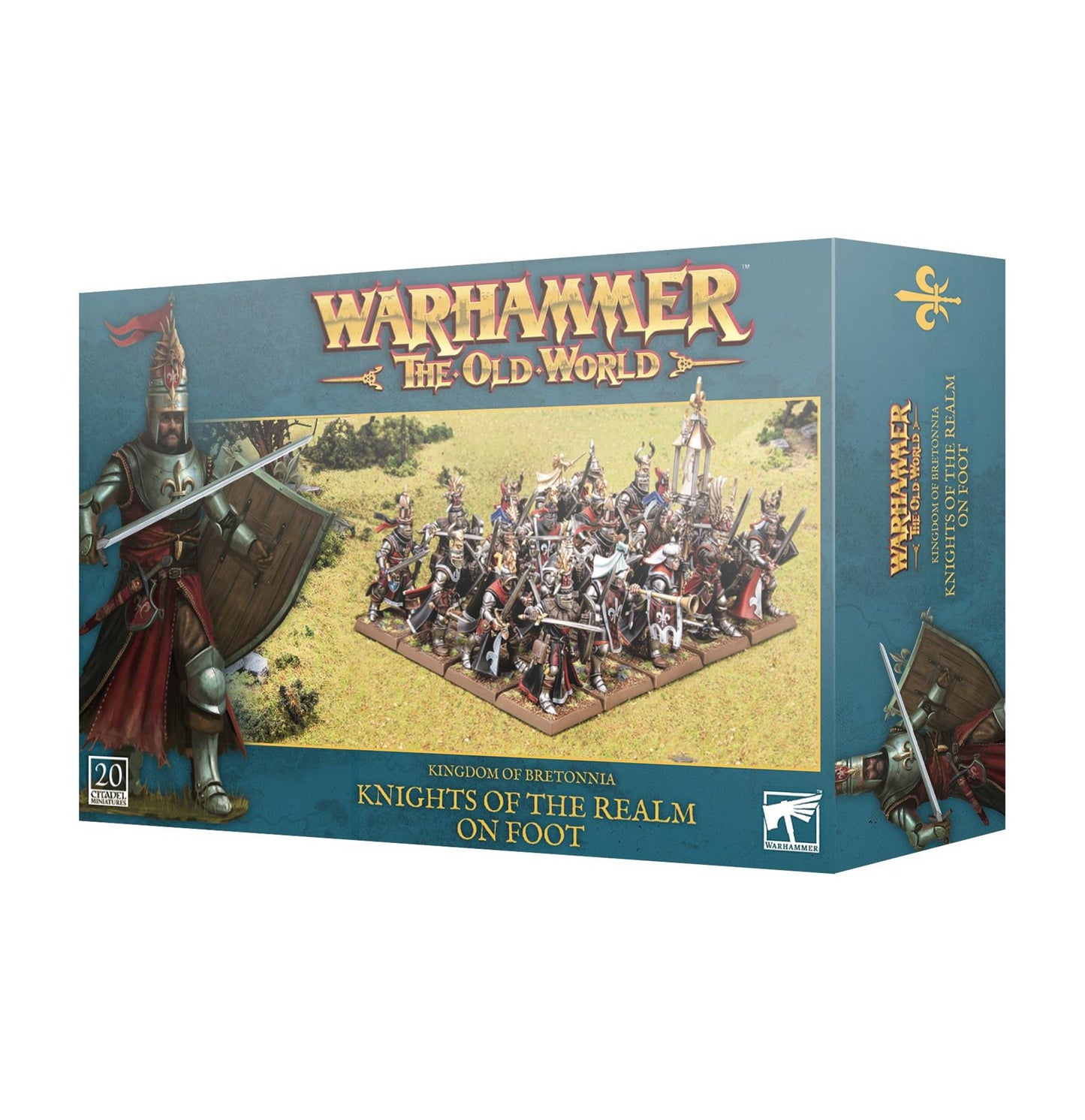 Knights of the Realm on Foot - Kingdom of Bretonnia - Warhammer Old World - Available from 16/03/24