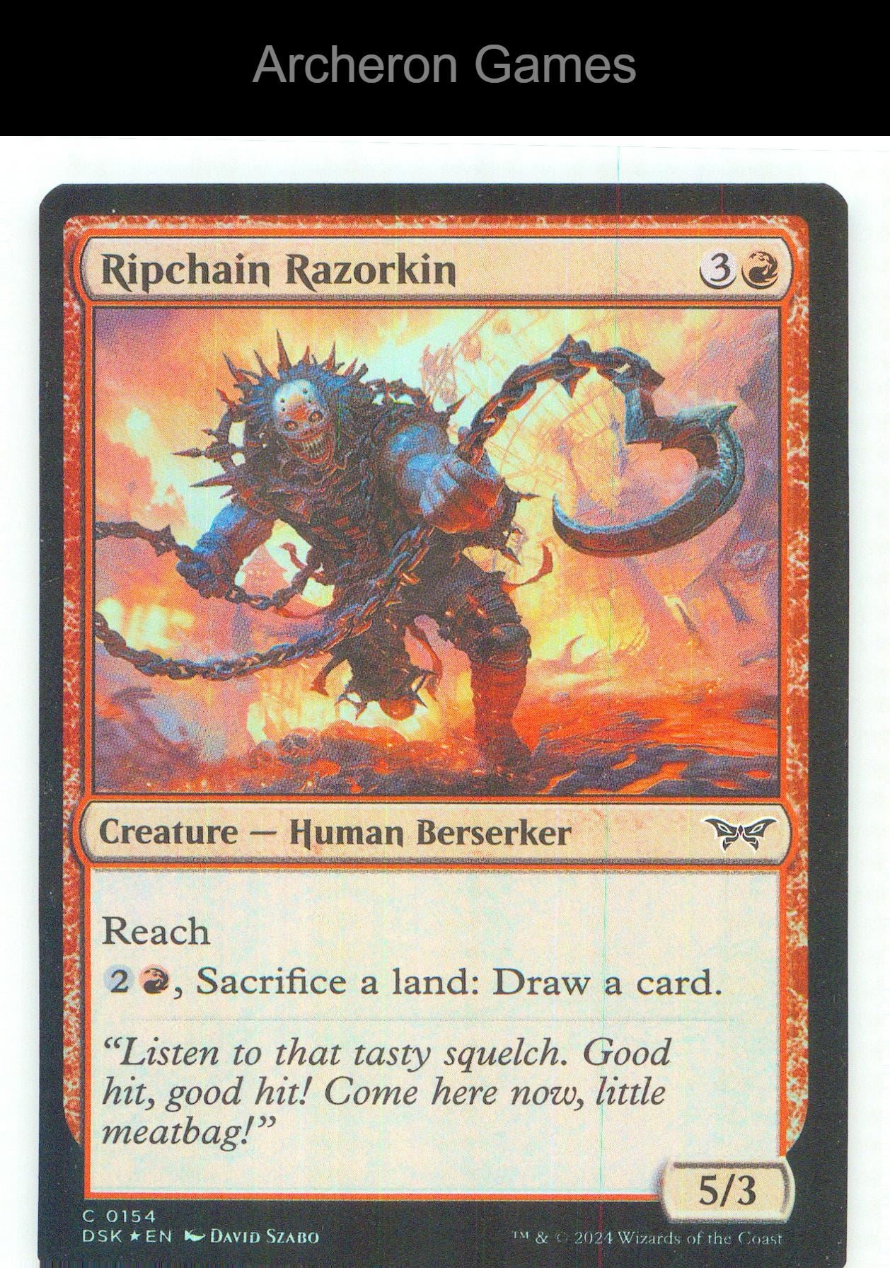 Ripchain Razorkin DSK 154 C MTG Card NM/EX+ Foil