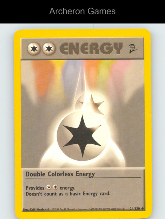 Pokemon Card Double Colorless Energy B2 124/130 UC Base Set 2