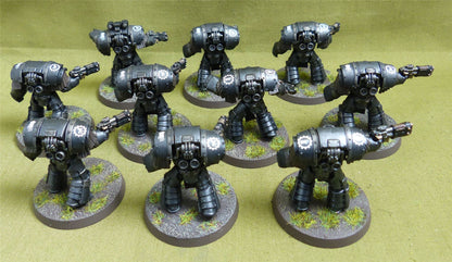 Legion Cataphractii Terminator Squad painted - Iron Hands - Warhammer Horus Heresy #2Q7