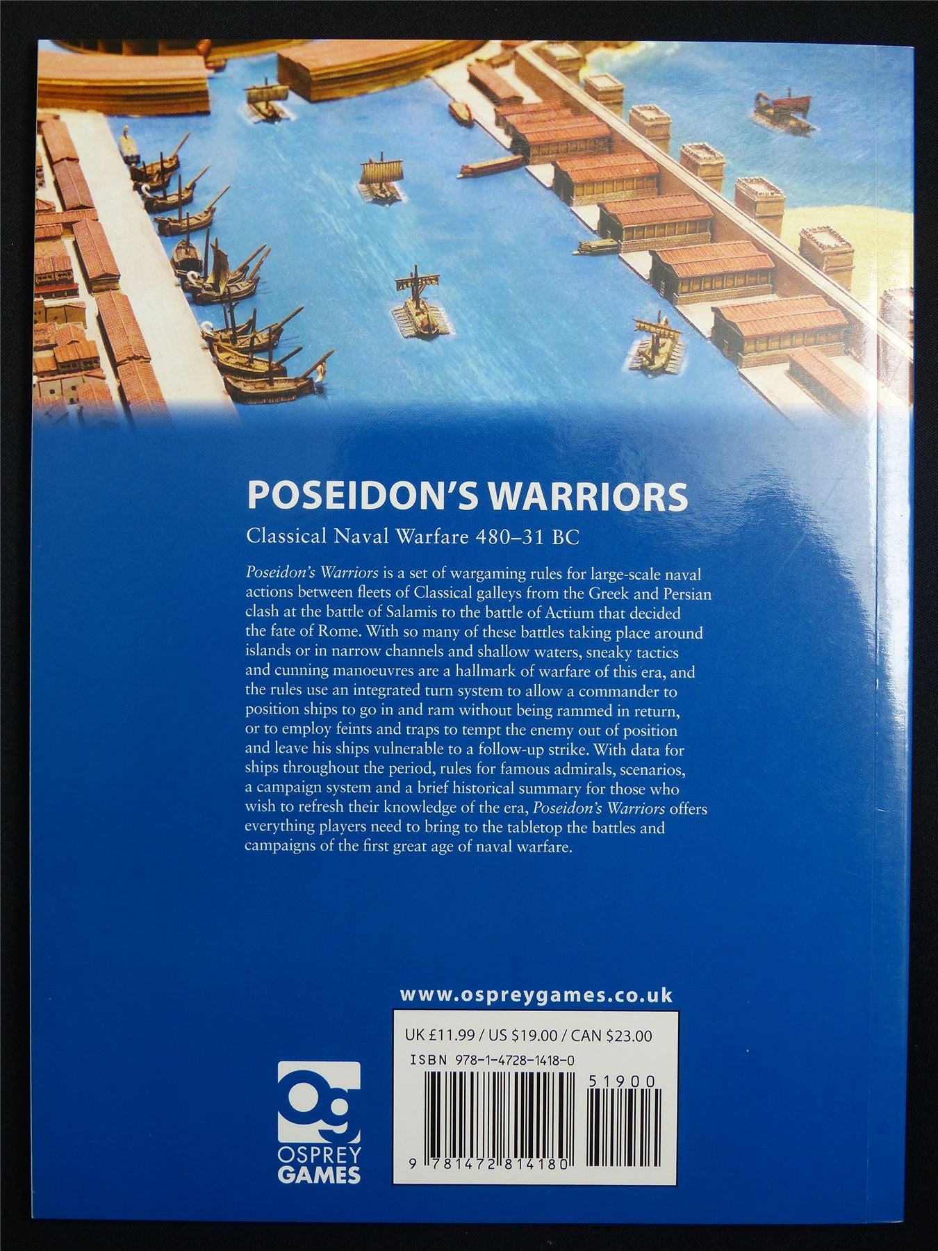 Poseidon's Warriors: Naval Wargaming Rulebook - Osprey Wargames 14 Softback #DM