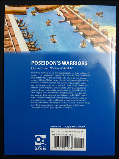 Poseidon's Warriors: Naval Wargaming Rulebook - Osprey Wargames 14 Softback #DM