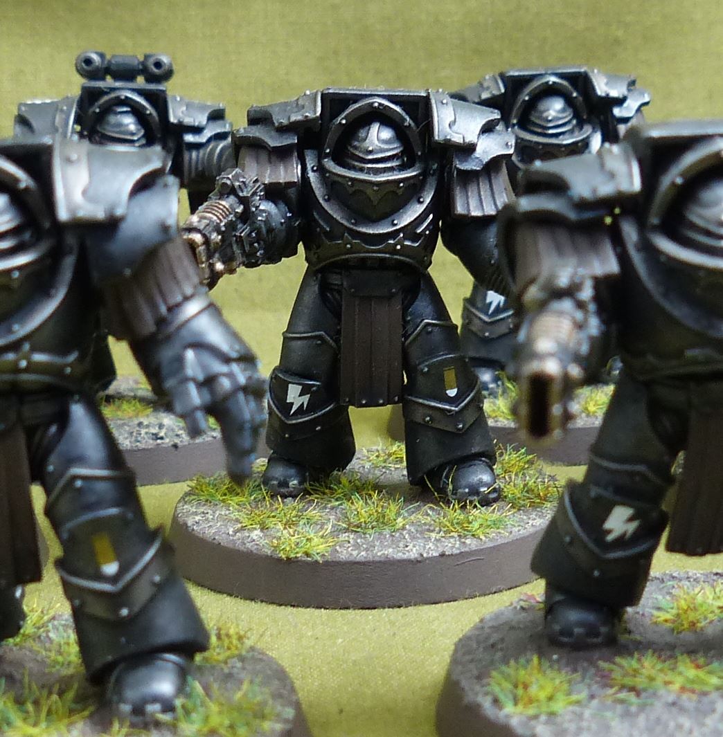 Legion Cataphractii Terminator Squad painted - Iron Hands - Warhammer Horus Heresy #2Q7