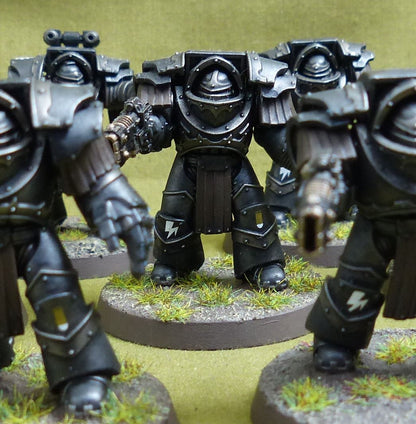 Legion Cataphractii Terminator Squad painted - Iron Hands - Warhammer Horus Heresy #2Q7