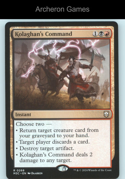 Kolaghan's Command 268 R MTG Card Commander: Modern Horizons 3
