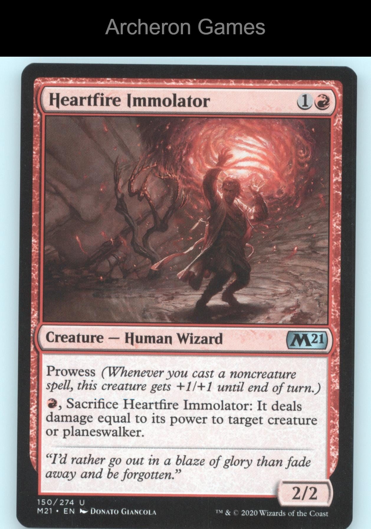 Heartfire Immolator 150 UC MTG Card Core Set 2021