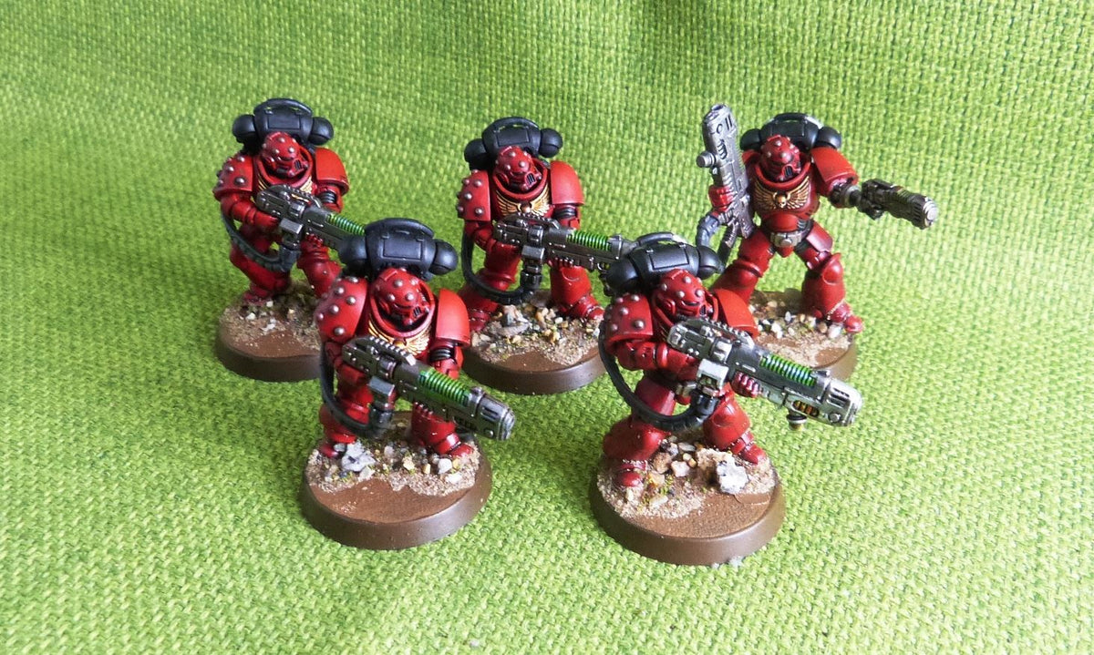 Hellblaster Squad Painted x 5 Models - Blood Angels - Warhammer AoS 40k #D