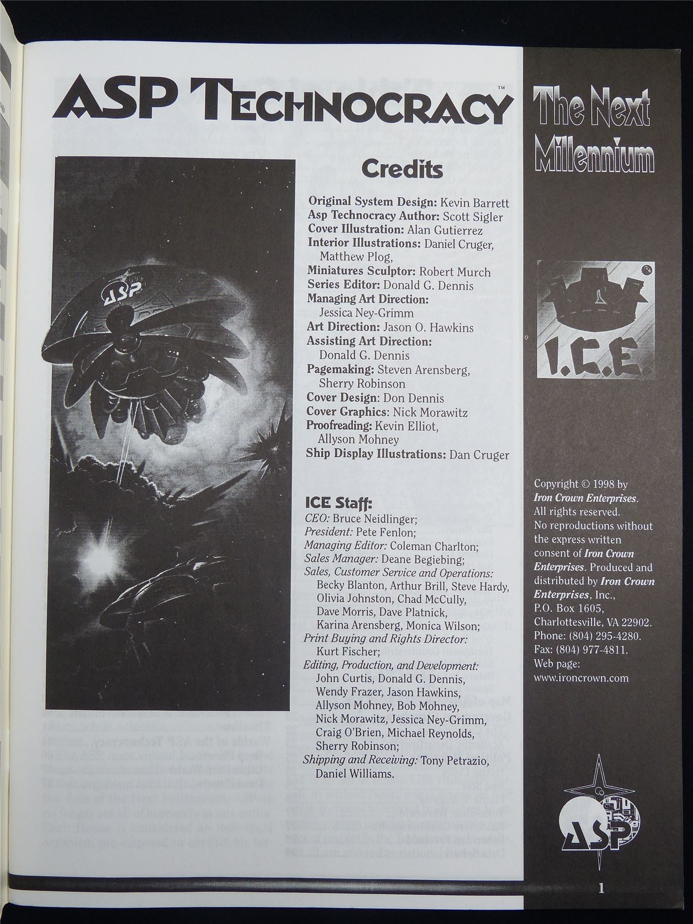 Silent Death: ASP Technology Miniatures Sourcebook - I.C.E. Booklet #2R5