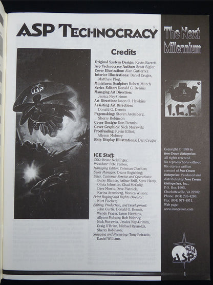 Silent Death: ASP Technology Miniatures Sourcebook - I.C.E. Booklet #2R5