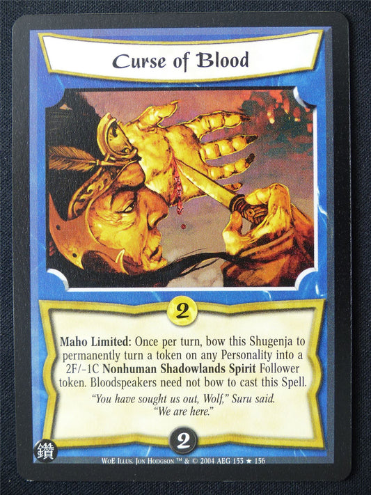 Curse of Blood - WoE - Legend of the Five Rings L5R Card #V1