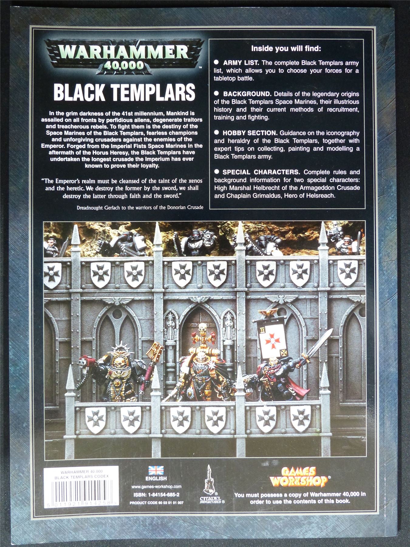 Black Templars 4th Edition Codex 2005 Softback - Warhammer 40K #1OT