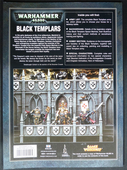 Black Templars 4th Edition Codex 2005 Softback - Warhammer 40K #1OT