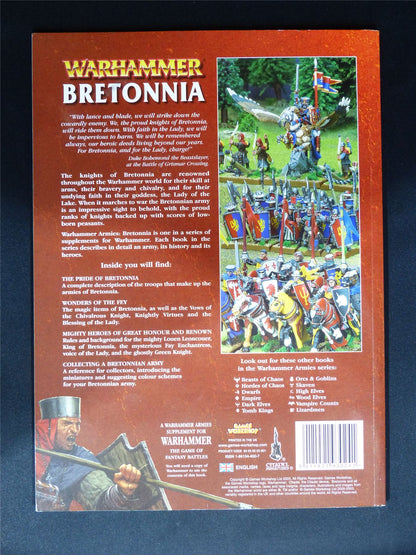 Warhammer Armies: Bretonnia 6th Edition Softback 2003 - Warhammer Old World #1HS