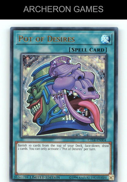 Pot of Desires (CR) Ultra Rare YUGIOH Card