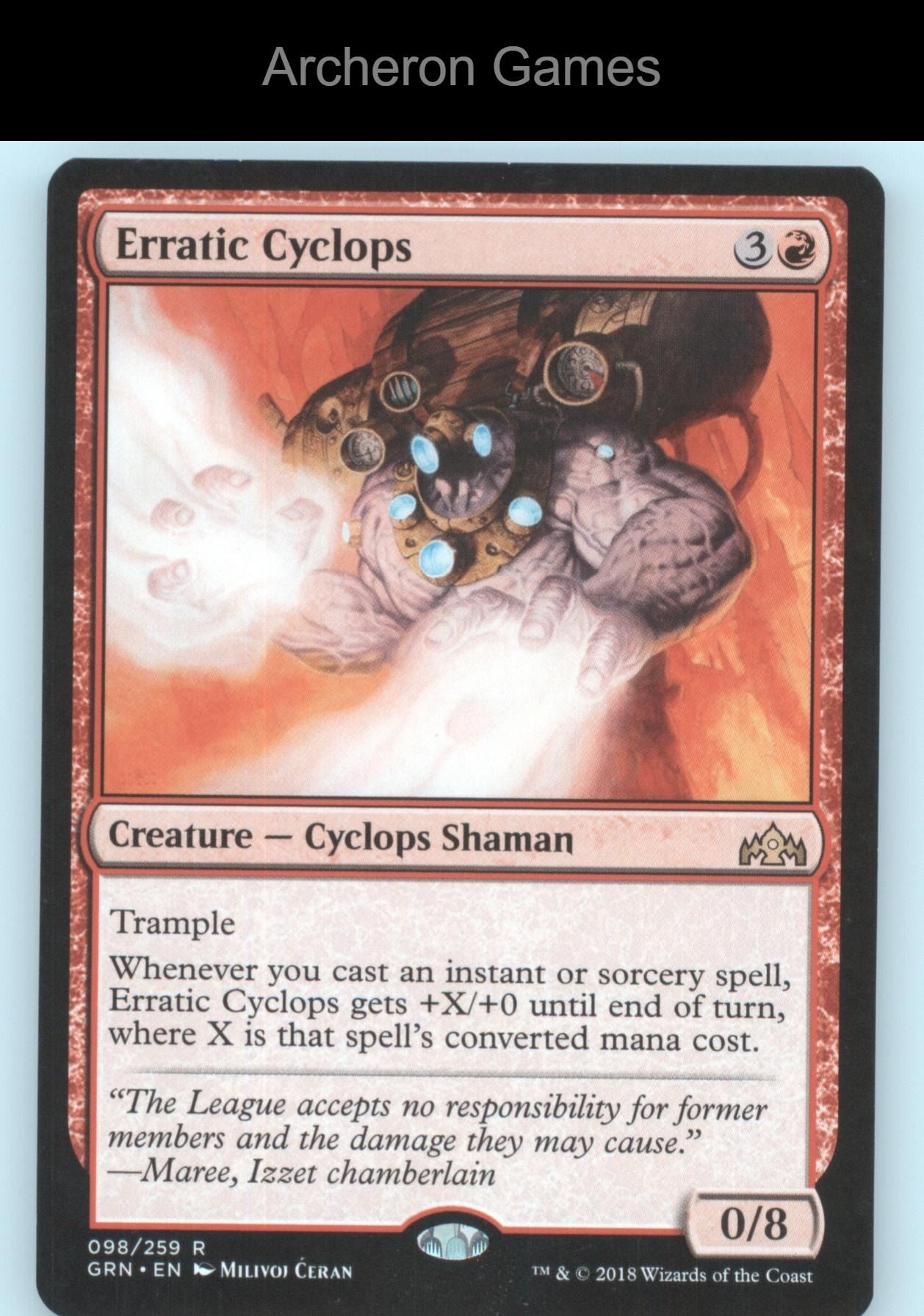 Erratic Cyclops 98 R MTG Card Guilds of Ravnica