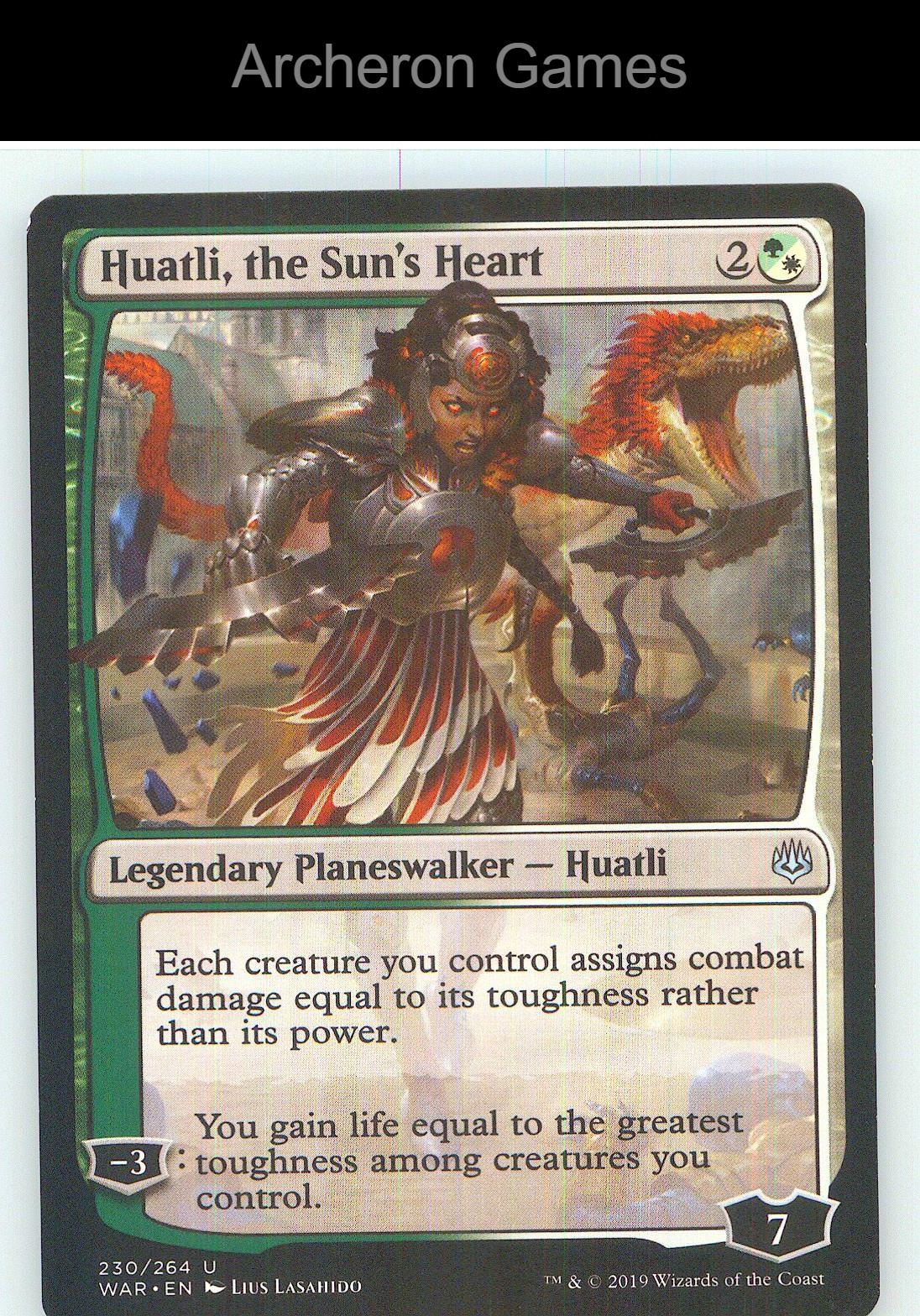 Huatli, the Sun's Heart WAR 230 UC MTG Card NM/EX+
