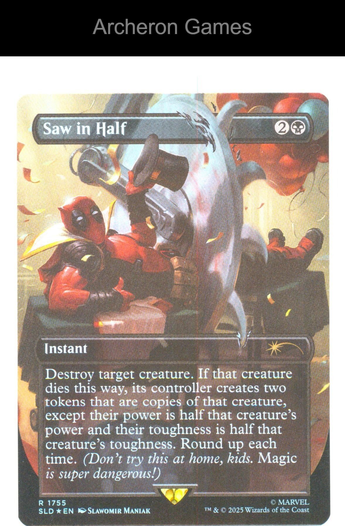 Saw in Half (Rainbow Foil) SLD 1755 HOLO R MTG Card NM/EX+