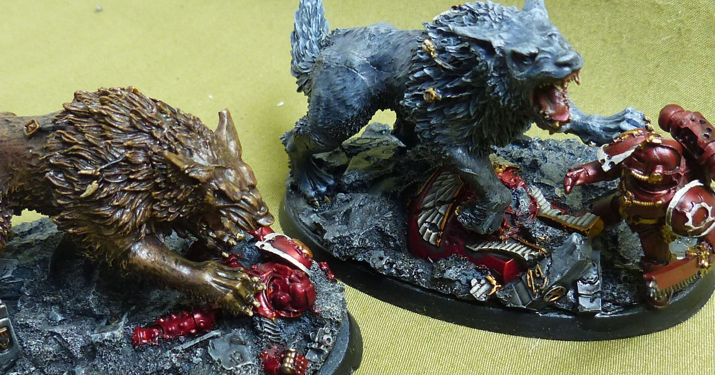 The Wolf-kin of Russ painted - Space Wolves - Warhammer Horus Heresy #4XA