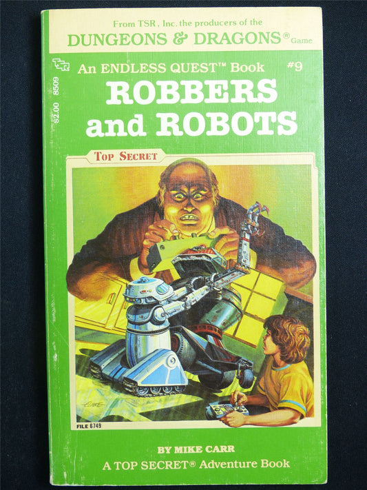 D&D Adventure Book: Robbers and Robots Endless Quest - Vintage Novel Softback #LO