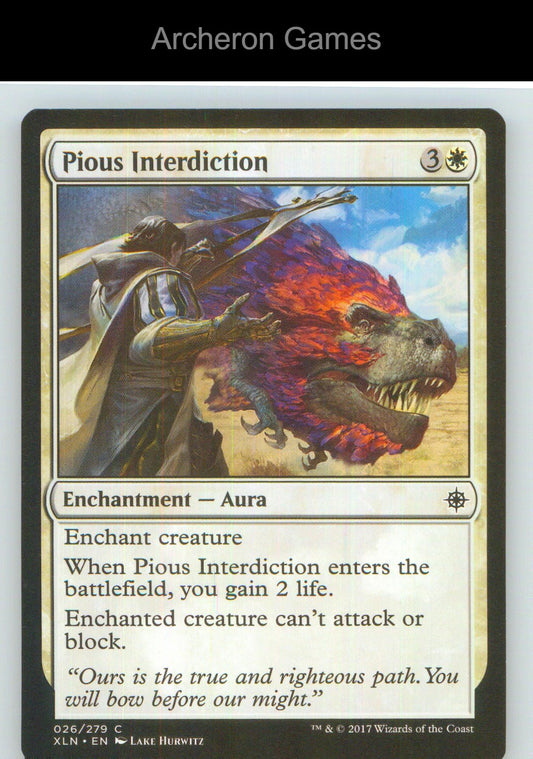 Pious Interdiction XLN 26 C MTG Card NM/EX+