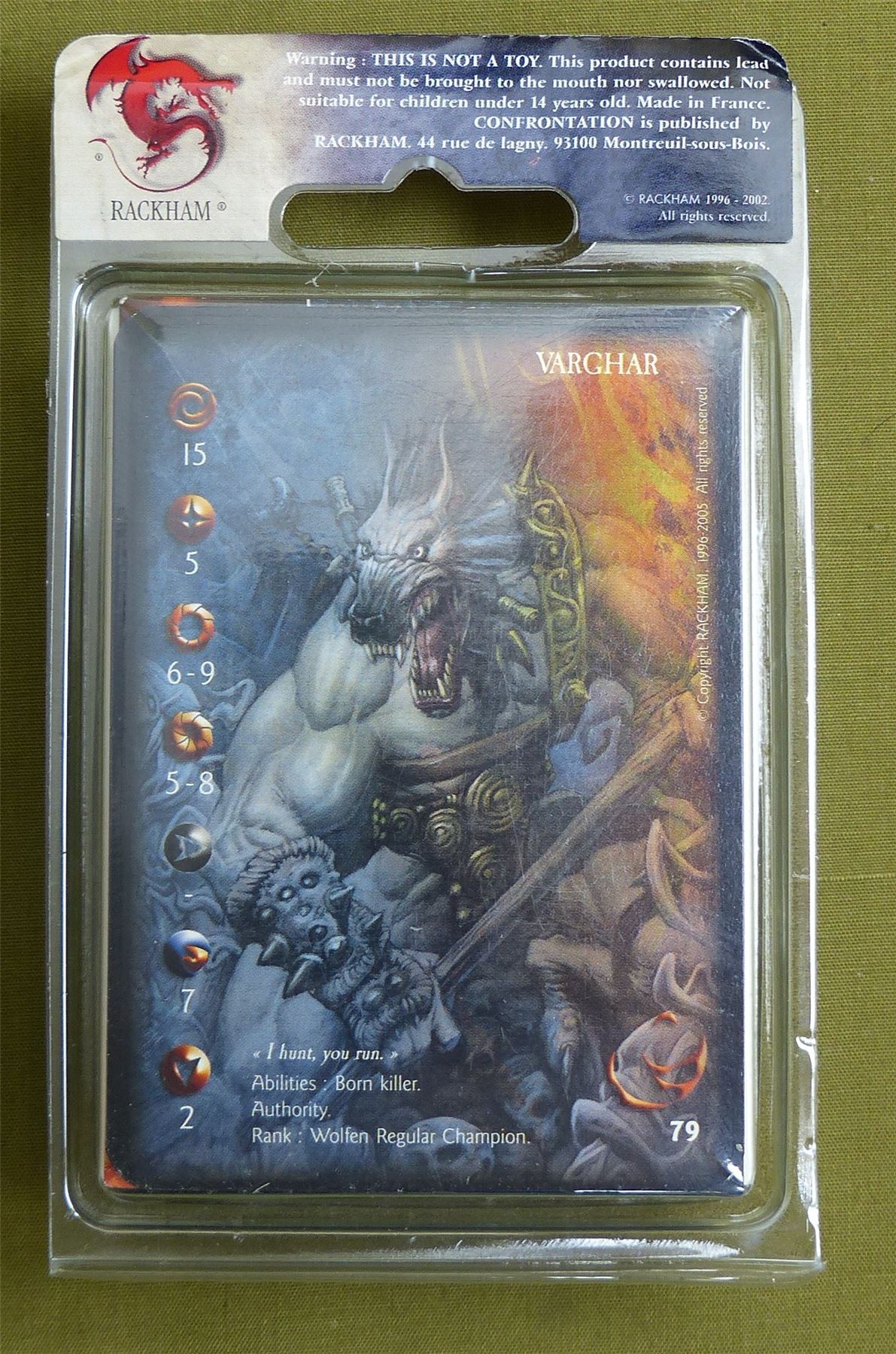 Confrontation: Varghar Blister - Rackham Metal Minis OOP #25F