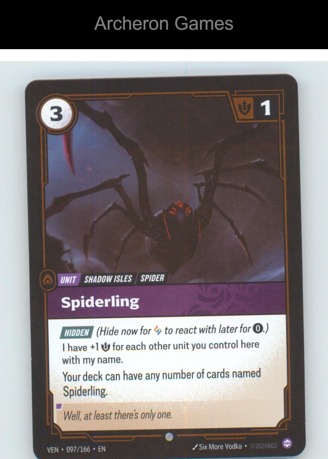 Spiderling VEN 097/166 C Vendetta Riftbound Card Foil