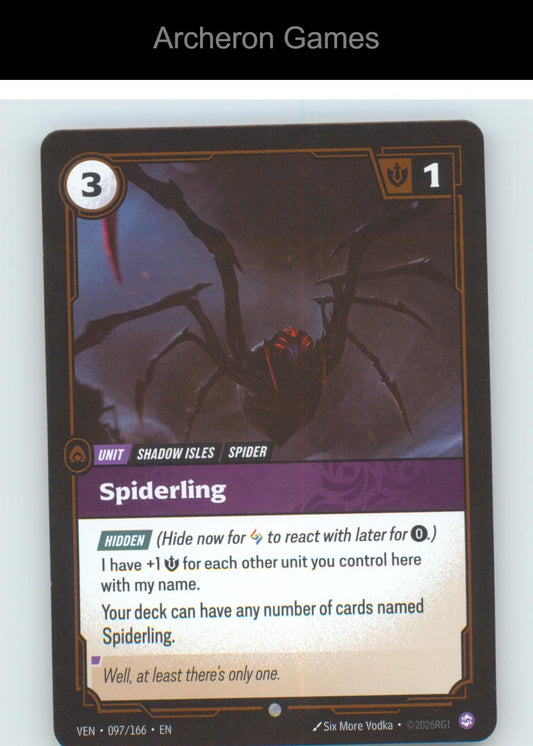 Spiderling VEN 097/166 C Vendetta Riftbound Card Foil