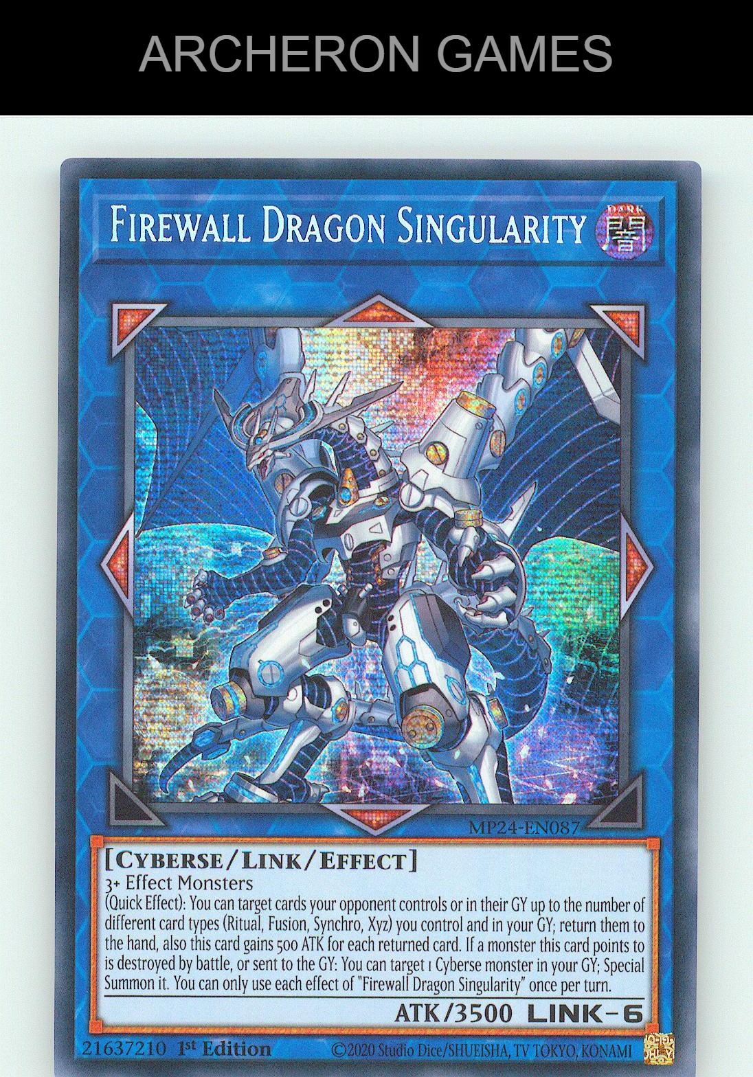 Firewall Dragon Singularity SEC YUGIOH Card