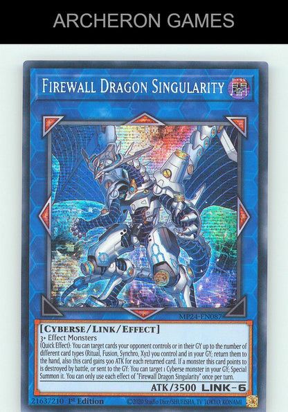 Firewall Dragon Singularity SEC YUGIOH Card