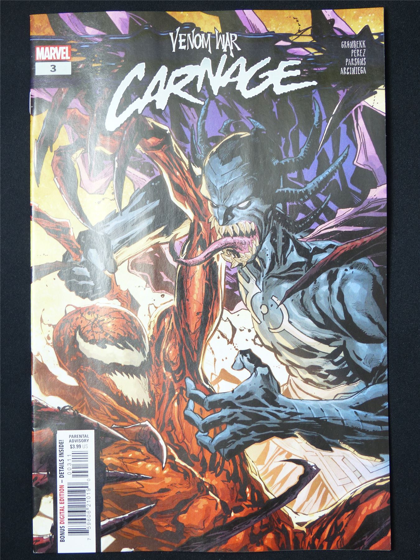 VENOM War: Carnage #3 - B&B Oct 2024 Marvel Comic #3BP