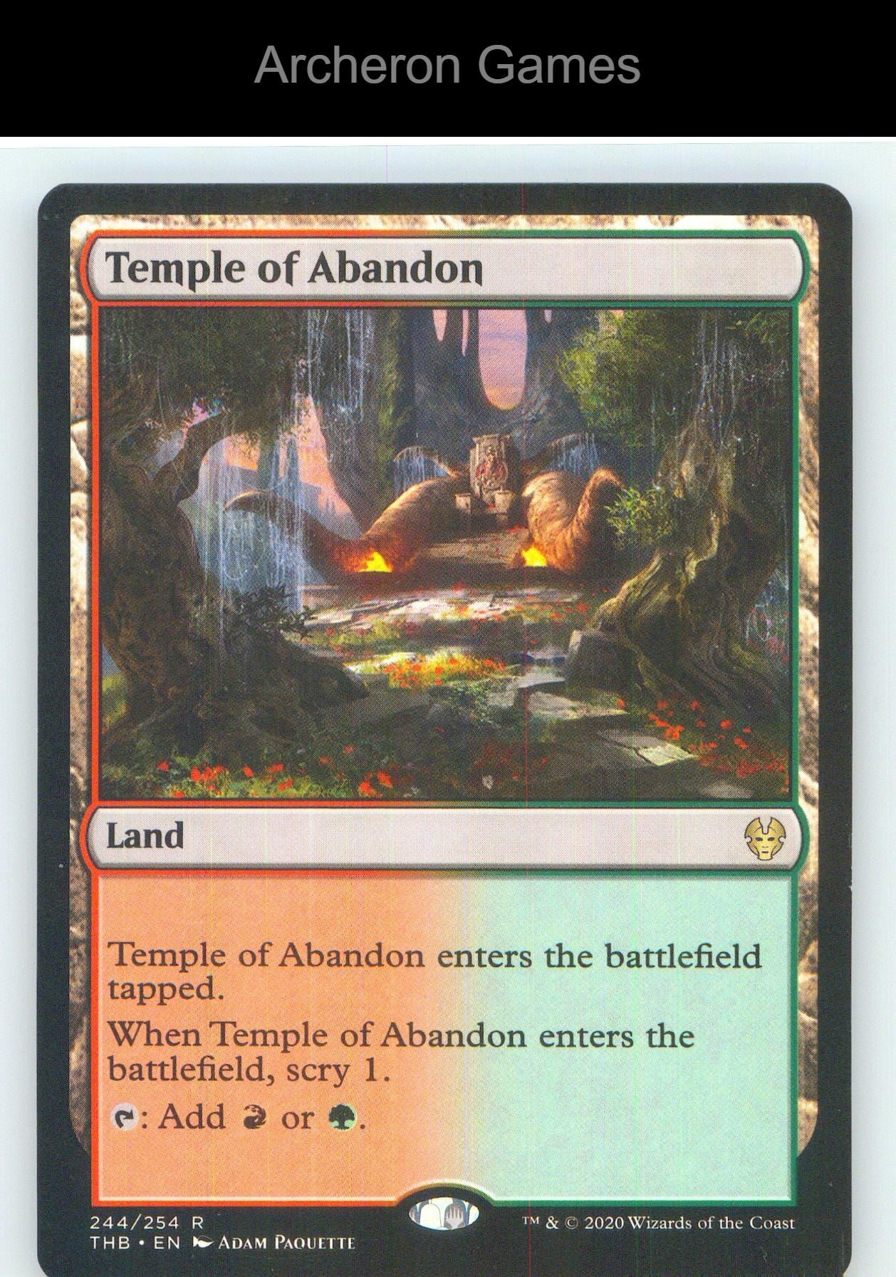 Temple of Abandon THB 244 R MTG Card NM/EX+
