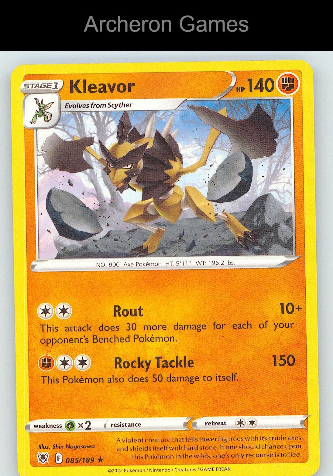 Pokemon Card Kleavor ASR 085/189 R Astral Radiance