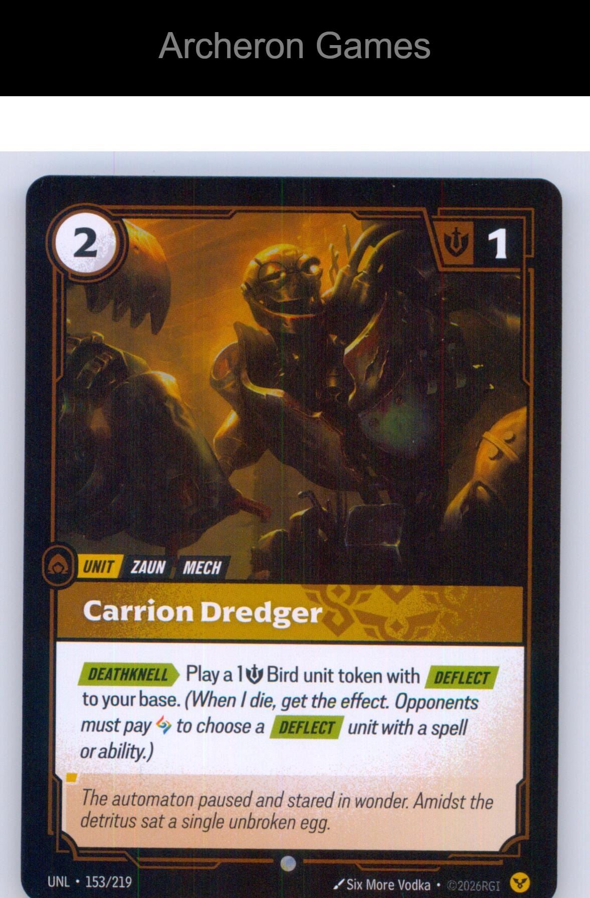 Carrion Dredger UNL 153/219 C Unleashed Riftbound Card