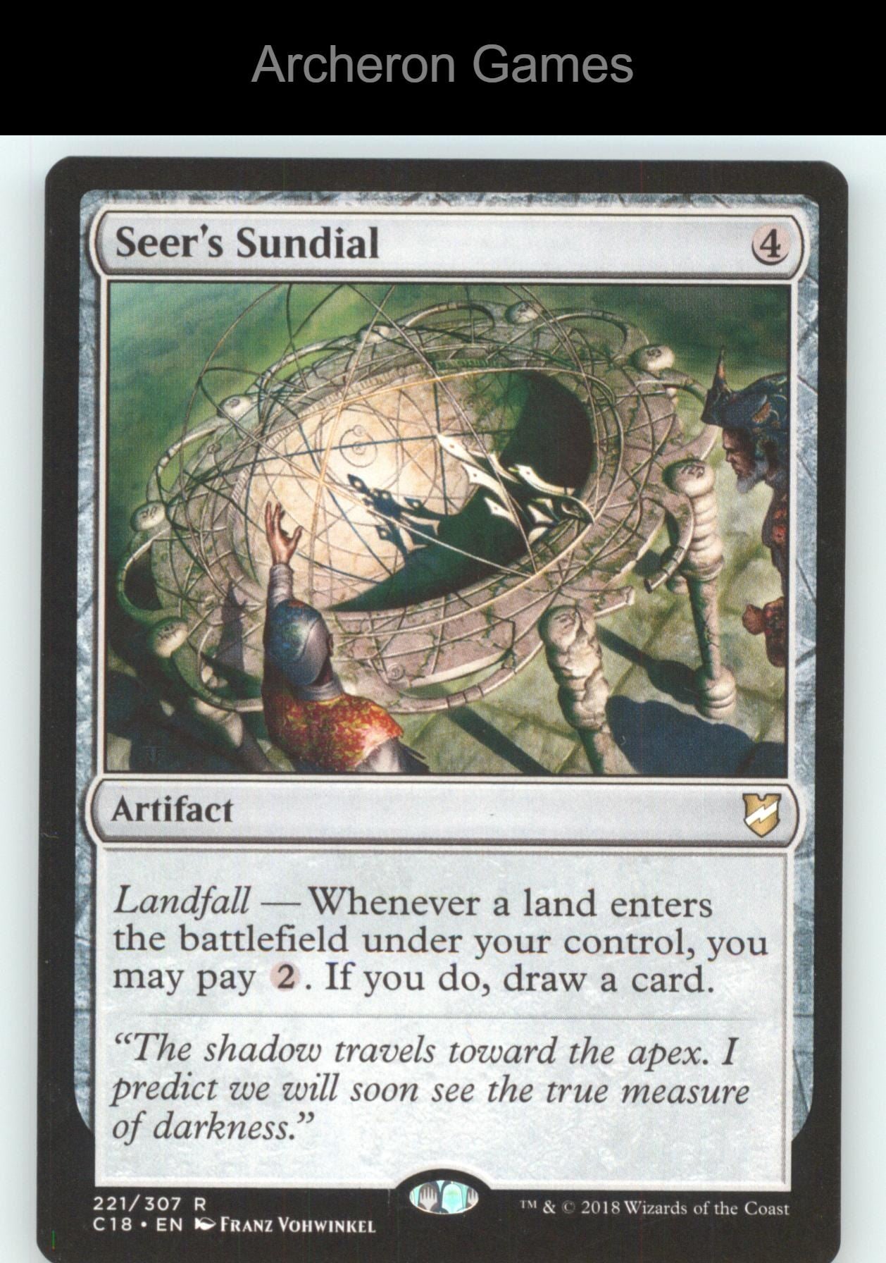 Seer's Sundial 221 R MTG Card Commander 2018