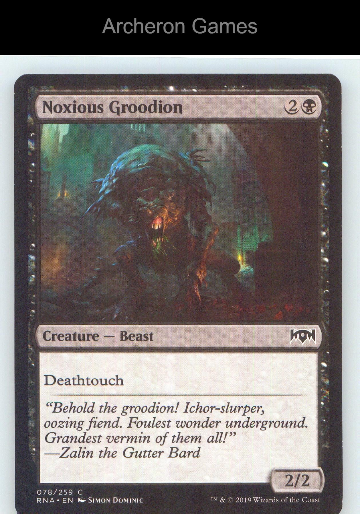 Noxious Groodion RNA 78 C MTG Card NM/EX+